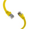 Efb Elektronik EFB Płaski kabelis patch RJ45, U/FTP, Cat.6A, PVC, 0.15m, geltona