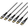 Kabelis USB EFB EFB Elektronik USB-CC-00007 kabelis USB USB 2.0 USB C Juodas, Pilka
