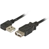 Efb Elektronik Kabelis USB TecLine USB 2.0 Kabelis St. A linksgewinkelt - Bu. A, juodas, 1,0 m - 39912501