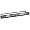 Efb Elektronik EFB Verteilerfeld 19" 1HE 24-Port metall juodas mit 24x Keystone slimline CAT6a