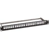 Efb Elektronik EFB Verteilerfeld 19" 1HE 24-Port metall grau mit 24x Keystone slimline CAT6a