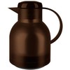Emsa SAMBA Isolierkanne, 1 Liter (dunkelbraun/transparent, QUICK PRESS Verschluss)