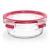 Emsa Emsa Clip&amp;Close Glass Food Container 600 ml raudona