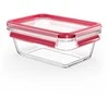 Emsa Emsa Clip&amp;Close Glass Food Container 850 ml raudona