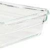 Emsa Clip&amp;Close stiklinis maisto konteineris 3 L raudonas