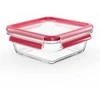 Emsa Clip&amp;Close stiklinis maisto konteineris 0,8 L raudonas