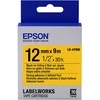 Epson LK-4YBW (C53S654014) Ženklinimo juostos kasetė, Strong Adhesive, Juodas on Geltona (12mm, 9m)