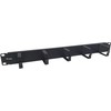 Equip 19 colių kabelių tvarkymas 5x metaliniai žiedai plastikas 1U RAL9005