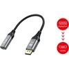 Equip 133446 vaizdo kabelio adapteris 0,15 m DisplayPort HDMI Juoda, Pilka