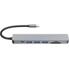 HUB USB Equip Equip Dock USB-C->HDMI,3x USB3.0, 100W PD,SD/TF juodas