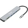 HUB USB Equip Equip Dock USB-C->HDMI,3x USB3.0, 100W PD,SD/TF juodas