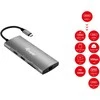 HUB USB Equip Dock USB-C->HDMI,Gigabit LAN,USB3.0,100WPD,SD/TF 0,25m