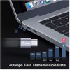 Kabelis USB Equip Thunderbolt - Thunderbolt 0.13 m Juodas (128410)