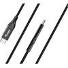 Equip Kabelis USB-C4.0->C Slim PD240W St/St 1.20m juodas