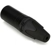Equip 147930 kištukas 3 kontaktų XLR juodas