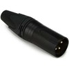 Equip 147930 kištukas 3 kontaktų XLR juodas
