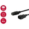 Equip Įranga Įrengti Kaltgeräteverl.-Kabelis maitinimo kabelis IEC C14 -> IEC C13 St/Bu 3m sw