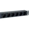 Equip Steckdosenleiste 19(1HE)6fach mit Schuko + Schalt Alu
