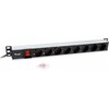 Equip Steckdosenleiste 19(1HE)8fach Schukon. 3.0m Alu Sch