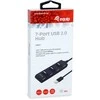 Equip 7 prievadų USB 2.0 šakotuvas, USB 2.0, USB 2.0, 480 Mbit/s, juodas, Kinija, CE, RoHS