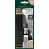 Faber-Castell Ołówki Pitt Graphite Matt 4vnt. su gumką i temper
