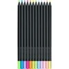 Spalvoti pieštukai Faber-Castell Juodas Edition, 12 neoninių ir pastelinių spalvų