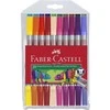 Flomasteriai Faber-Castell, dvipusiai, 20 spalvų