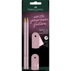 Pieštukų, trintuko ir drožtuko rinkinys Faber-Castell Sparkle rožiniai atspalviai