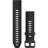 Garmin QuickFit 20mm Silikoninės laikrodžių apyrankės, Juoda/pilka