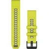 Garmin QuickFit 22mm Silikoninės laikrodžių apyrankės, Geltona/grafitas