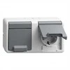 GIRA 478130 SCHUKO 2f waager. KD WG AP Grau