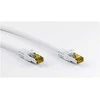 Goobay 2m RJ45 pataisinis kabelis CAT 6A S/FTP (PiMF), 500 MHz, su CAT 7 neapdorotu kabeliu, baltas LSZH be halogenų, varinis