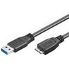 Inline Kabelis USB Goobay USB-A - microUSB 1 m Juodas (JAB-1355046)