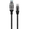 Kabelis USB Goobay USB-A - RJ-45 2 m Juodai-sidabrinė (70498)