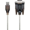 Goobay USB nuoseklusis RS232 keitiklis, skaidrus 1,5 m, USB 2.0 jungtis (A tipas) > D-SUB/RS-232 jungtis (9 kontaktų)