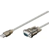Goobay USB nuoseklusis RS232 keitiklis, skaidrus 1,5 m, USB 2.0 jungtis (A tipas) > D-SUB/RS-232 jungtis (9 kontaktų)
