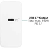 Good Connections Geros jungtys GC USB greitasis įkroviklis 140 W GaN technologija, 1 prievadas USB-C, įskaitant 1,2 m įkrovimo laidą