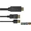 Alcasa Geros jungtys Geros jungtys Adapteriai HDMI 2.0b St ir DisplayPort 1.2 St 4K @ 60Hz 2m
