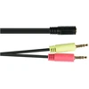 GoodConnections Good Connections 4-pol. 3,5mm Klinkenbu./ 2x 3-pol. Klinkenst. juodas 0,2m OMTP