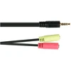 Good Connections Kabelis Alcasa Alcasa AD-HS03 kabelis audio 0,2 m 3.5mm 2 x 3.5mm Juodas