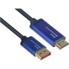 Alcasa Good Connections Geros jungtys DP/HMDI 1.4 jungties kabelis 4K UHD @ 60Hz SmartFLEX aliuminio mėlynas 2m