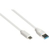 USB kabelis Alcasa USB-A - USB-C 1 m, baltas (2831-AC010W)