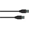 Kabelis USB Alcasa USB-A - USB-A 1 m Juodas (2831-AA010S)