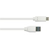 USB kabelis Alcasa USB-A - USB-C 1 m, baltas (2831-AC010W)