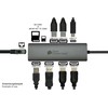 Good Connections GoodConnections HUB-C001A USB-C HUB 10-Port 2xHDMI; 1xDP; 1xUSB-C; 2xUSB 3.0; 1xUSB 2.0; 1xRJ45; 1x kortelių skaitytuvas Antrazitas