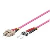 GoodConnections Patchkabel LWL Duplex OM4 (Multimode, 50/125) SC/ST, LSZH, austauschbare Polarität, 0,5m, Good Connections®