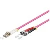 GoodConnections Patchkabel LWL Duplex OM4 (Multimode, 50/125) LC/ST, LSZH, austauschbare Polarität, 0,5m, Good Connections®