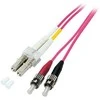 GoodConnections Patchkabel LWL Duplex OM4 (Multimode, 50/125) LC/ST, LSZH, austauschbare Polarität, 3m, Good Connections®