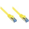 GoodConnections Patchkabel mit Rastnasenschutz, Cat. 6A, S/FTP, PiMF, halogenfrei, 500MHz, gelb, 2m,