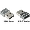 Adapteris USB Good Connections USB-A - USB-C Pilka (USB-AD203)